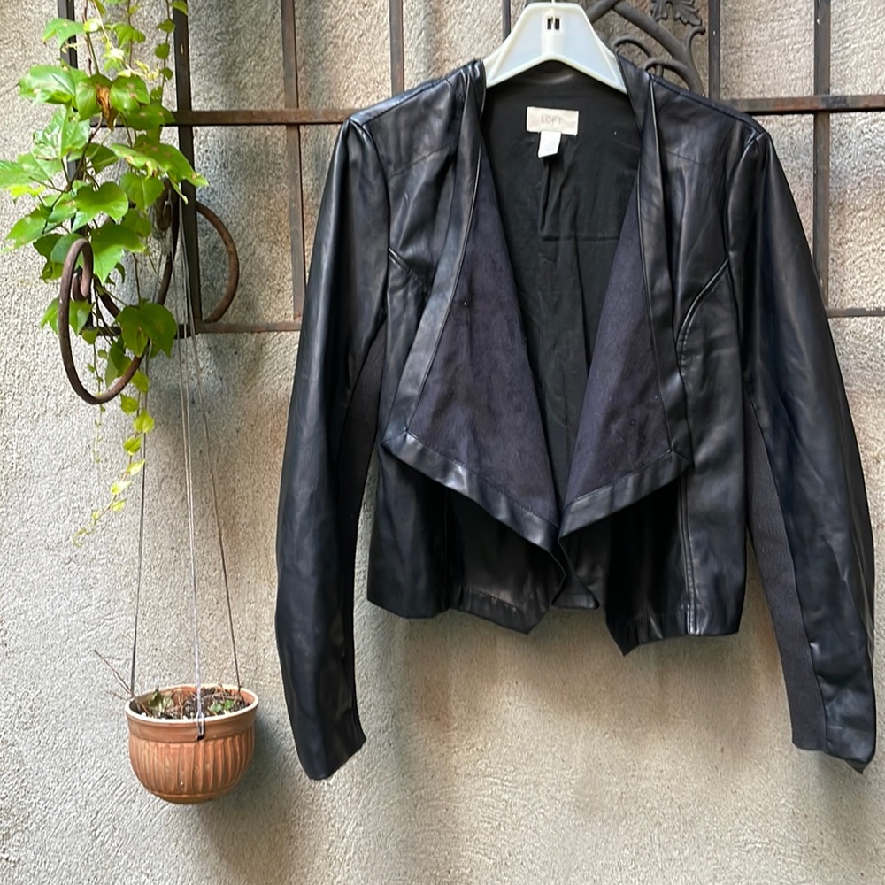 Faux Leather Blazer